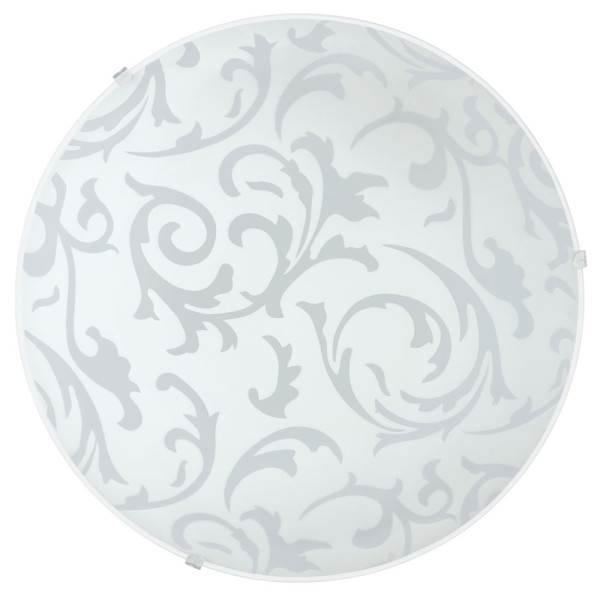 Eglo 90043 Scalea 1 Wandleuchte / Deckenleuchte E27 Stahl weiss m.Dekor