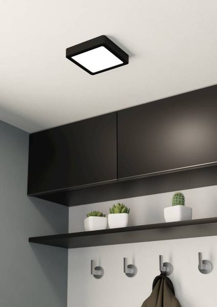 Eglo 900643 FUEVA 5 LED Ein-/Aufbauleuchte 11W 160x160mm Schwarz Weiss Warmweiss IP44