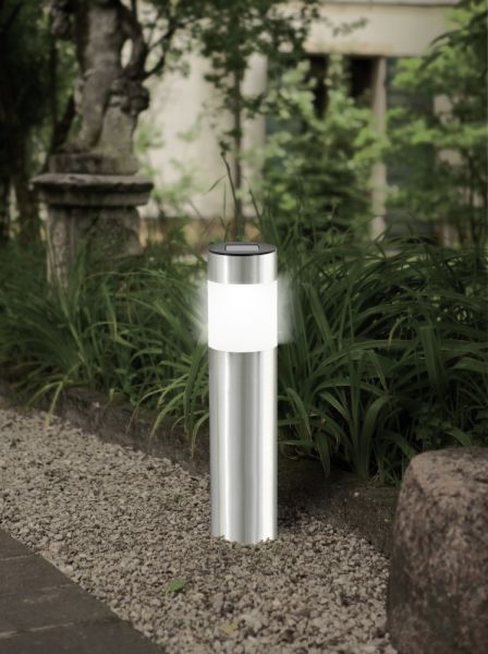 Eglo LED 4er Set Aussenleuchte Edelstahl Solarbetrieb mit Schalter