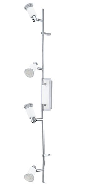 Eglo 90835 Eridan LED Spot 4x5W Stahl chrom weiss glänzend