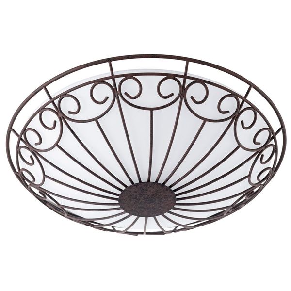 Eglo 92143 Colti Deckenleuchte 2xE27 Stahl antik-braun weiss lackiert