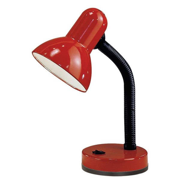 Eglo 9230 Basic Tischleuchte E27 Kunststoff Stahl rot