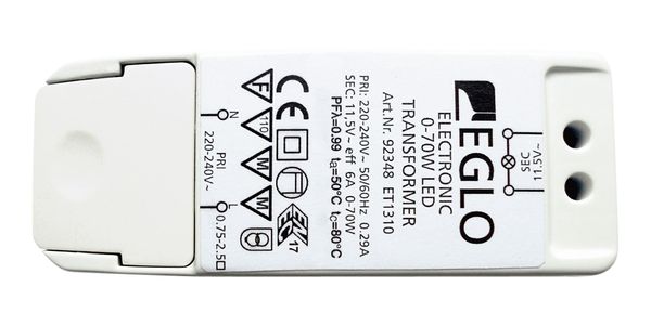 Eglo 92348 Transformator 12V 70W für Leuchtband Lichtleisten