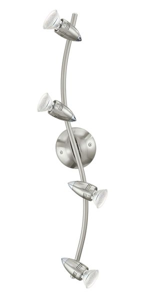 Eglo 92644 Magnum-led LED Spot 4x3W Stahl nickel-matt chrom