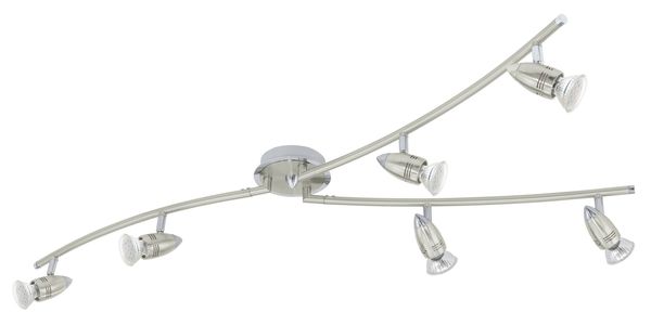 Eglo 92645 Magnum-led LED Spot 6x3W Stahl nickel-matt chrom