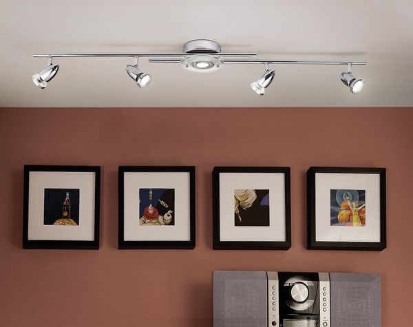 Eglo 93116 Cerbero LED Wandleuchte / Deckenleuchte 5x3W Stahl chrom weiss klar