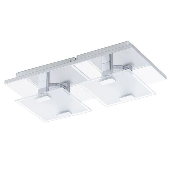 Eglo 93312 Vicaro LED Wandleuchte / Deckenleuchte 2x2.5W Edelstahl chrom weiss klar