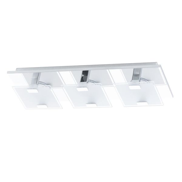 Eglo 93313 Vicaro LED Wandleuchte / Deckenleuchte 3x2.5W Edelstahl chrom weiss klar