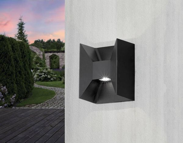 Eglo 93319 MORINO LED Außen-Wand-/Deckenleuchte 2x2,5W Anthrazit Warmweiss IP44