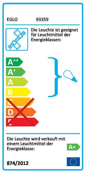 Eglo 93359 Vilanova LED System 5x3W Alu Stahl chrom