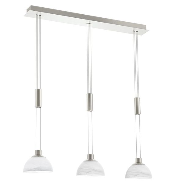 Eglo 93468 Montefio LED Hängeleuchte 3x6W Edelstahl nickel-matt weiss