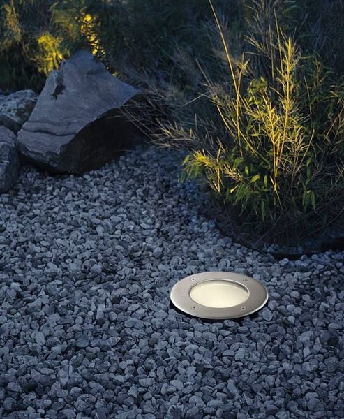 Eglo 93482 LAMEDO LED Außen-Ein-/Aufbauleuchte 2,5W Ø100mm Edelstahl Weiss Warmweiss