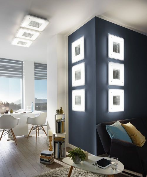 Eglo 93659 Licosa LED Wandleuchte / Deckenleuchte Stahl weiss klar