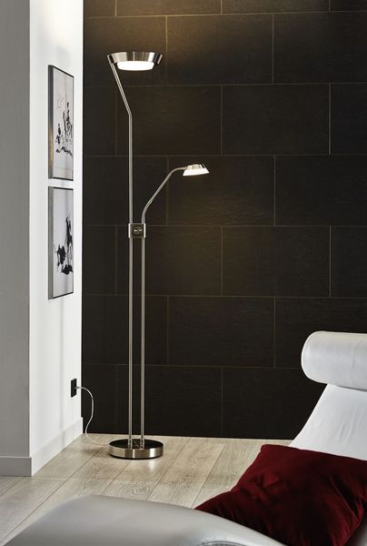 Eglo 93713 Sarrione LED Stehleuchte Stahl nickel-matt satiniert