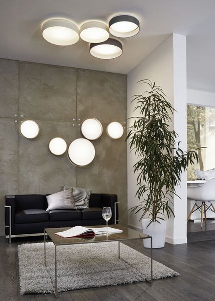 Eglo 93949 Palomaro LED Deckenleuchte 12W Kunststoff weiss taupe (graubraun)