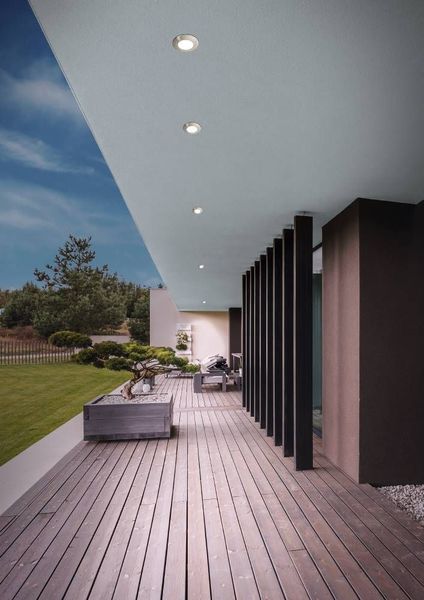 Eglo 94092 MARGO LED Außen-Ein-/Aufbauleuchte 4,5W Ø84mm Edelstahl Weiss