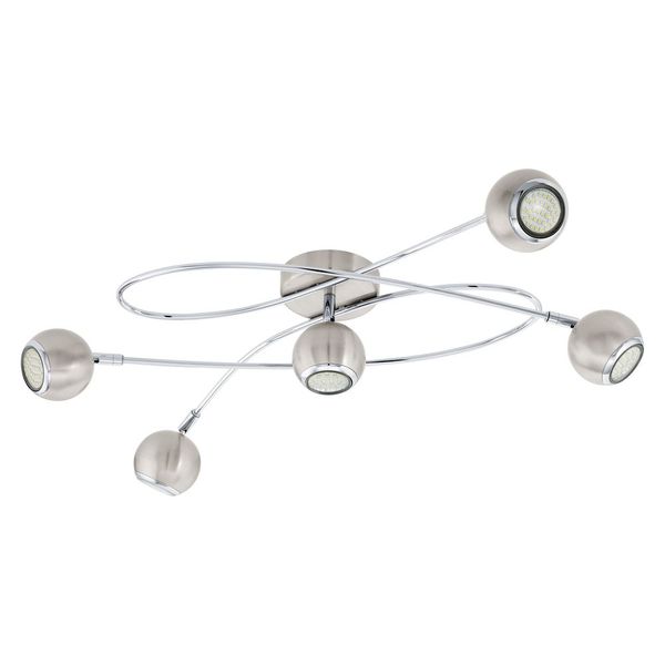 Eglo 94251 Locanda LED Deckenleuchte 5x3W Stahl nickel-matt chrom