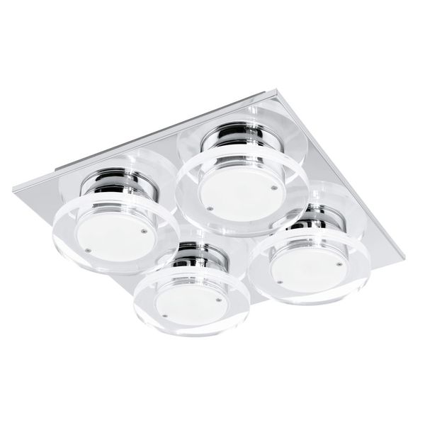 Eglo 94486 Cisterno LED Wandleuchte / Deckenleuchte 4x4.5W Edelstahl chrom klar satiniert