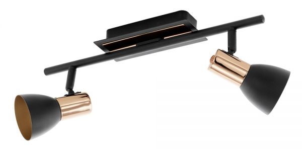 Eglo LED Deckenspot Barnham GU10 2x3.3W schwarz und Kupfer