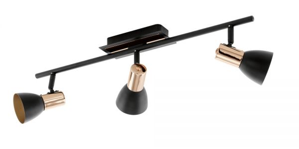 Eglo LED Deckenspot Barnham GU10 3x3.3W schwarz und Kupfer