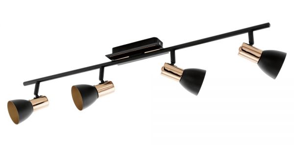 Eglo LED Deckenspot Barnham GU10 4x3.3W schwarz und Kupfer