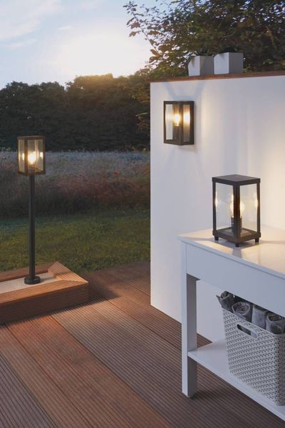 Eglo 94831 ALAMONTE 1 E27 Außen-Wandleuchte Schwarz IP44