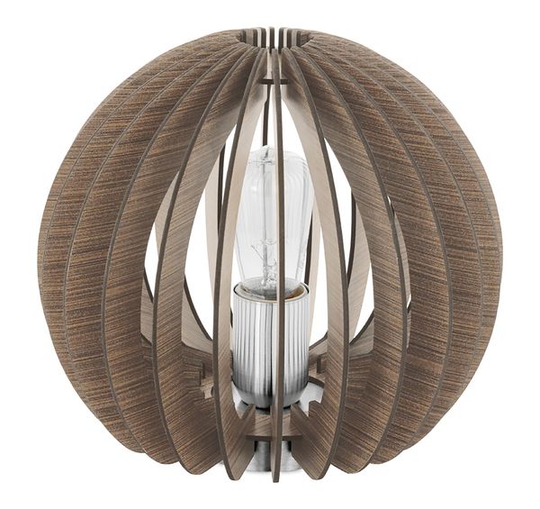 Eglo 94956 Cossano Tischleuchte E27 Holz Braun