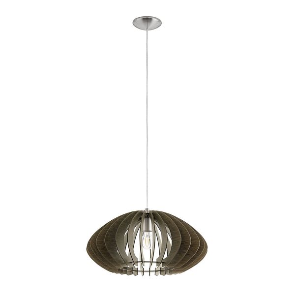 Eglo 95261 Cossano 2 Pendelleuchte E27 Stahl Nickel-matt