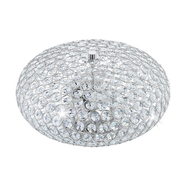Eglo 95284 Clemente Kristall-Deckenleuchte 2xE27 Ø35cm Chrom