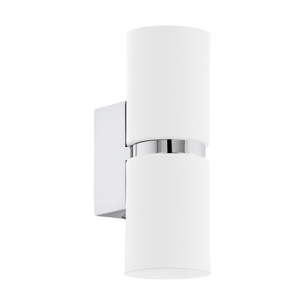 Eglo 95368 Passa LED Wandleuchte 2x4W Rund Chrom Weiss