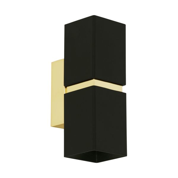Eglo 95373 Passa LED Wandleuchte 2x4W GU10 Schwarz Gold