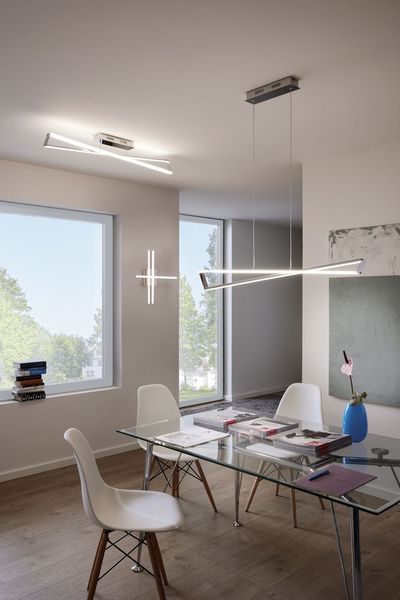 Eglo 95567 Lasana 1 LED Deckenleuchte 18W Stahl Chrom