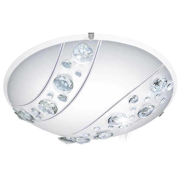 Eglo 95576 Nerini LED Deckenleuchte 16W Ø32cm Glas Kristallen