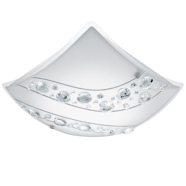 Eglo 95578 Nerini LED Wandleuchte 16W 34x34cm Kristall-Glas
