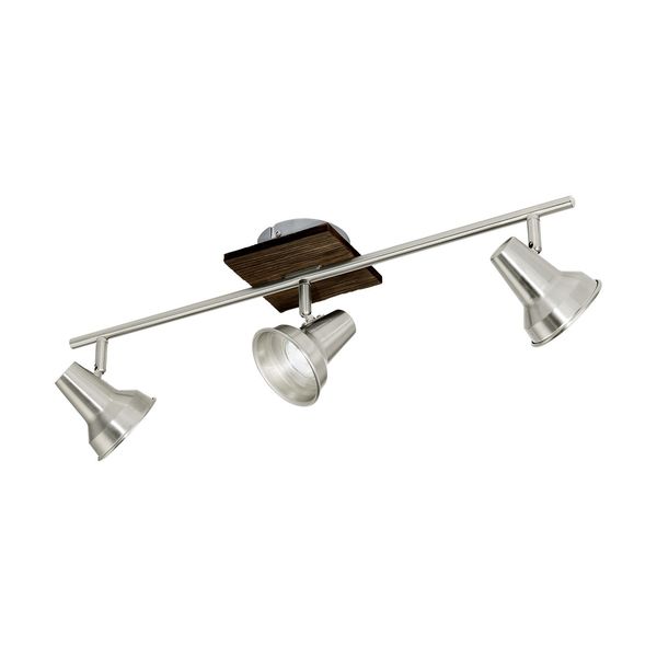 Eglo 95648 Filipina LED Deckenleuchte 3x3,3W Stahl Holz Braun
