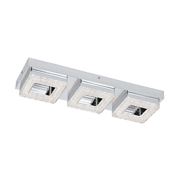 Eglo 95656 Fradelo LED Deckenleuchte eckig 3x4W Stahl Chrom