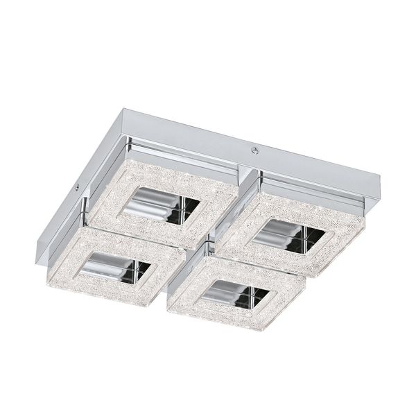 Eglo 95657 Fradelo LED Deckenleuchte eckig 4x4W Stahl Chrom