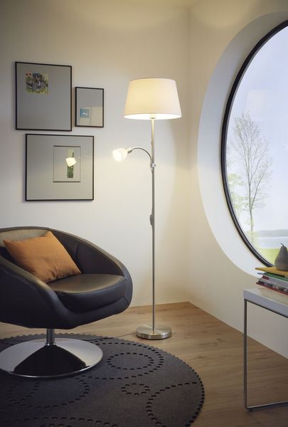 Eglo 95686 Conesa Stehleuchte 2x LED Stahl Nickel-matt