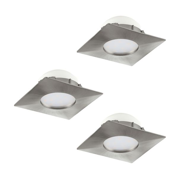 Eglo 95803 Pineda LED Einbauleuchte 3x6W 7,8x7,8cm Nickel