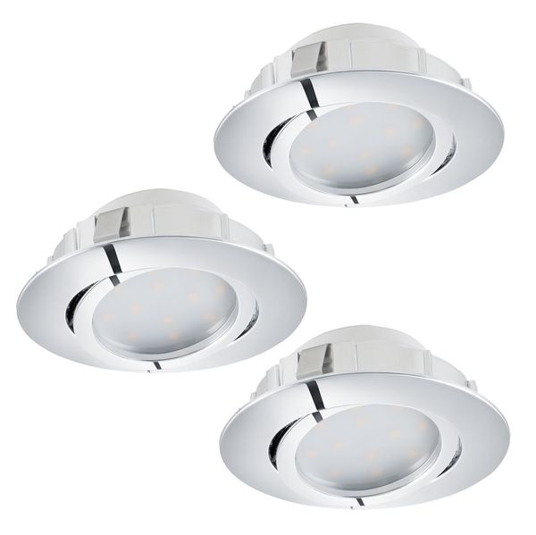 Eglo 95852 Pineda LED Einbauleuchte 3x6W schwenkbar Ø8,4cm Chrom