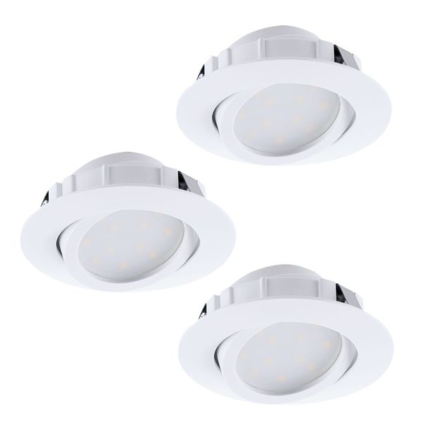 Eglo 95857 Pineda LED Einbauleuchte 3x6W schwenkbar Ø8,4cm Weiss