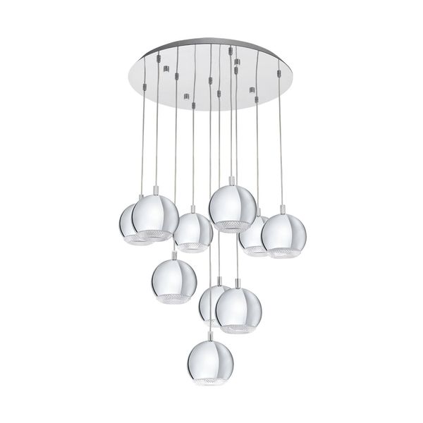 Eglo 95914 Conessa LED Pendelleuchte 10x4W Stahl Chrom