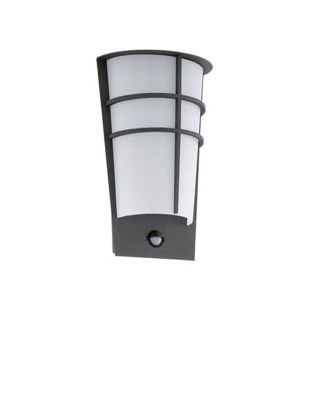 Eglo 96018 BREGANZO 1 LED Außen-Wand-/Deckenleuchte 2x2,5W Sensor Anthrazit Weiss Warmweiss IP44