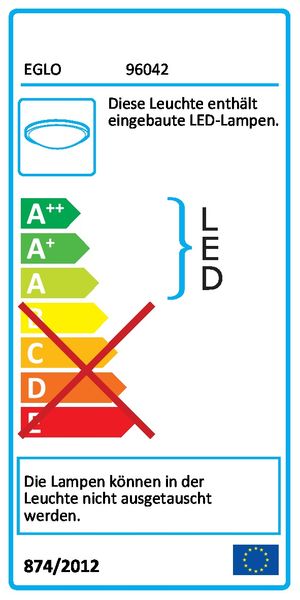 Eglo 96042 Metrass 2 LED Wandleuchte 2x4,5W Alu Weiss