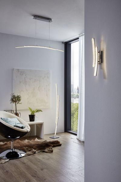 Eglo 96096 Pertini LED Pendelleuchte 2x10,8W Stahl Alu Chrom