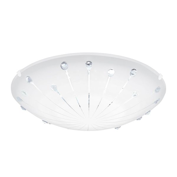 Eglo 96113 Margitta 1 LED Deckenleuchte 11W Glas mit Kristallen
