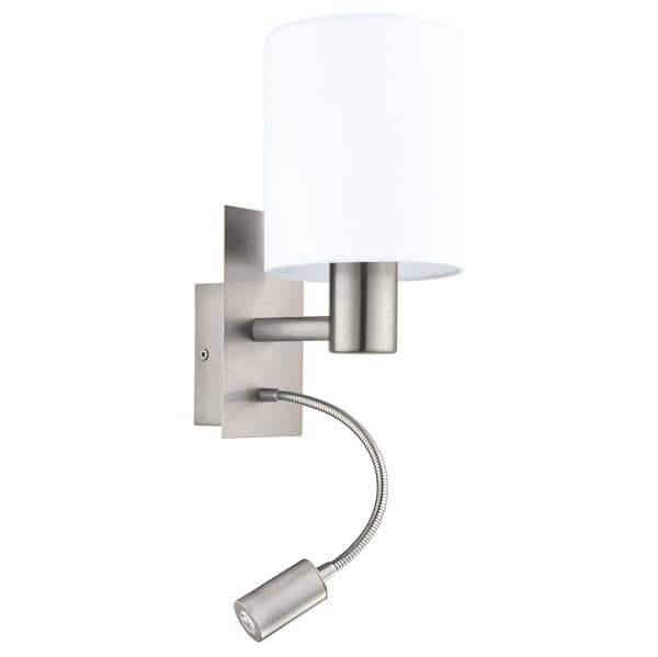 Eglo 96477 Pasteri LED + E27 Wandleuchte nickel weiss