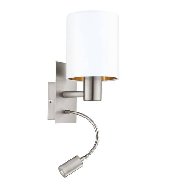Eglo 96484 Pasteri LED + E27 Wandleuchte nickel weiss kupfer