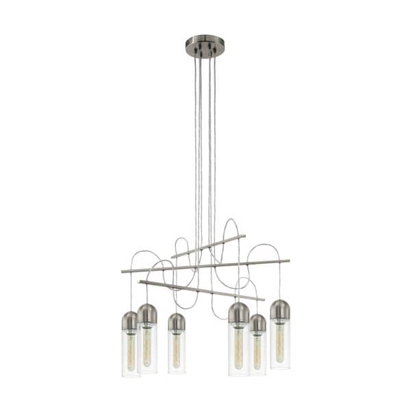 Eglo 96943 Zacharo Hängeleuchte 6X4W nickel klar