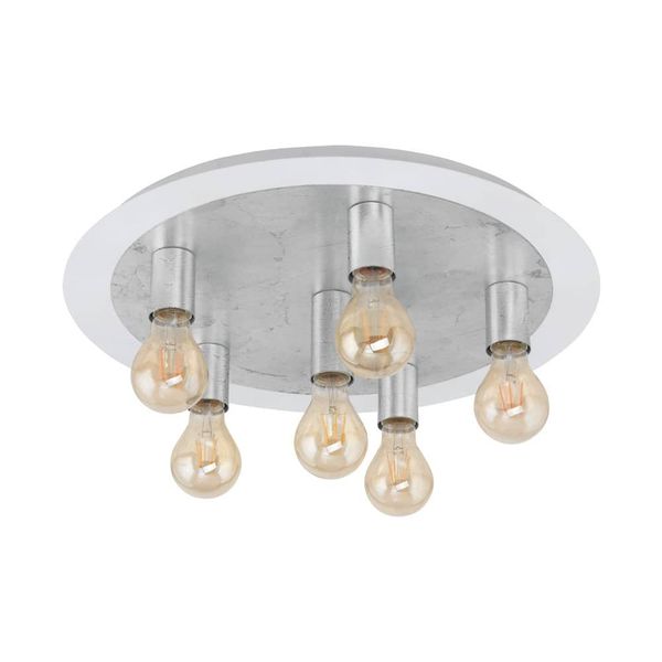 EGLO 97496 PASSANO LED Deckenleuchte silber E27 6x4W